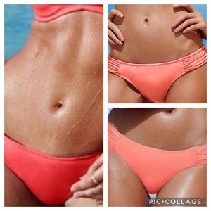 Victoria’s Secret Knockout Coral Bikini Bottom. Medium.